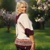 Playful knit sweater with transparent panel detail