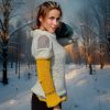Reversible sweater Artisan Harmony with beige base and contrasting hues