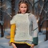 Artisan Harmony top with visible brushstroke-style knit accents