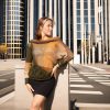Autumn Whisper mid-season sweater in soft natural fiber blend
