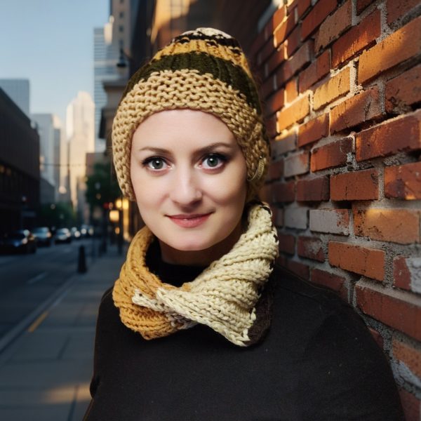 City Nomad snood with unique shape, cozy and rebellious