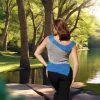 Electric Frost tactile reversible top with flowing silhouette and airy cut