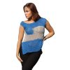 Electric Frost soft loose-fit top with dual textures and airy design