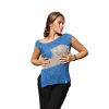 Electric Frost lightweight reversible top in light blue and metallic gray