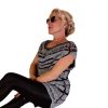 Ethereal Gray Summer hand-knit sweater with rough texture