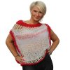 Fantasy Puzzle - Artistic sweater combining white and red with unconventional cut