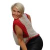 Reversible knitwear with bold color contrast and artistic design