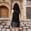 Summer cape with fluid and airy silhouette