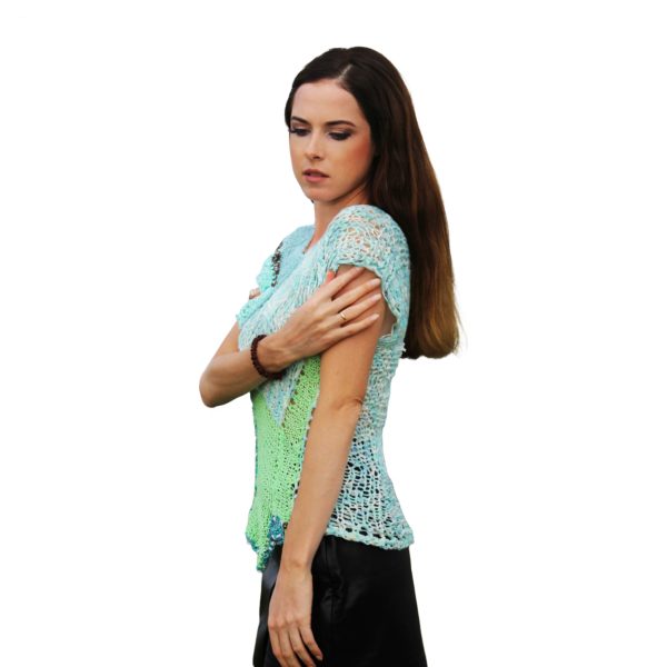 Airy summer knit top embracing freedom and effortless style