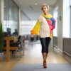 Radiant Calm in soft textures of off-white and mohair gradient, radiating strength, poise, and feminine confidence.
