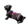 Rebel Elegance stylish cat and dog sweater with pink skull motif and rear ruffles for expressive pets
