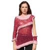Rosy Dusk light and warm sweater in burgundy and soft pink palette