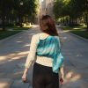 Seabreeze Dream sweater with wide flowing sleeve and small detailed cuff