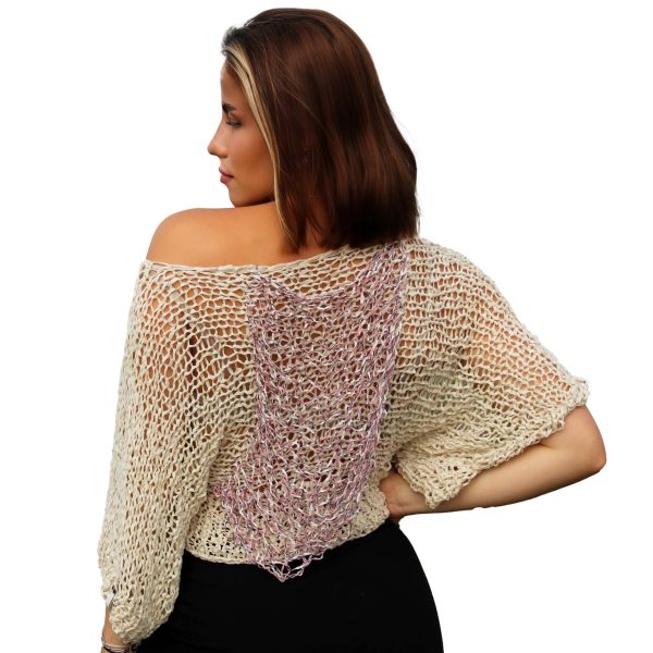 Seaside Serenade summer knitwear with airy fabric and artistic reversible design