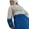 Serenity Wave Symphony soft mohair and acrylic blend sweater, asymmetrical design and playful accents