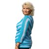 Sweater Stilled Surf — elongated fitted silhouette with blue and white stripes twisted diagonally.