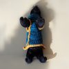 Sprout Explorer whimsical green-blue sweater with full belly cut and flexible neck band