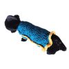 Sprout Explorer snug green-blue knit with airy pattern and belly cut, perfect for spirited pets