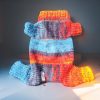 Striped Snuggle Suite multicolor dog outfit with bright artistic stripes, perfect for fashion-forward pets and photo shoots