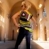 Sunburst Charm vibrant patchwork top, yellow, black, green, pink, white, sky-blue, handmade, light and airy