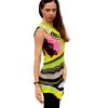 Sunburst Charm summer top in bright hues, breathable and light, playful geometric pattern, handcrafted