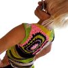 Sunburst Charm elongated top in cheerful hues, one-of-a-kind handmade piece, breathable and light