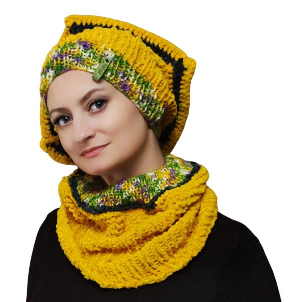 Sunny Squared reversible playful hat with asymmetrical design