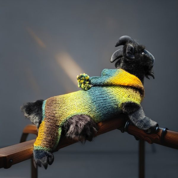 Tiny Tails Tranquility warm and lightweight pet sweater with pompom for joyful cats and dogs full of personality