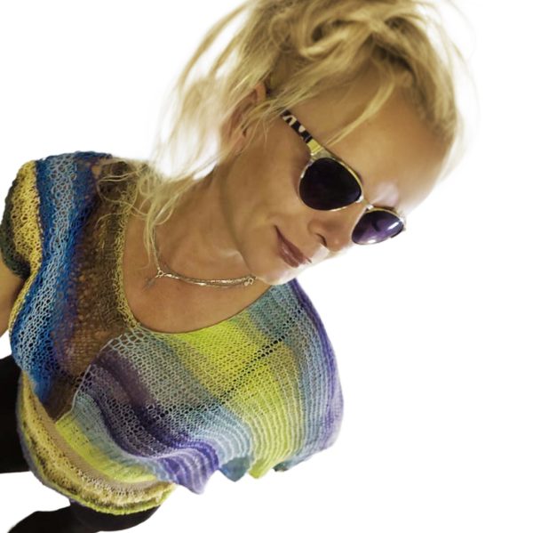 Unruly Drift one-of-a-kind summer knit, airy and playful